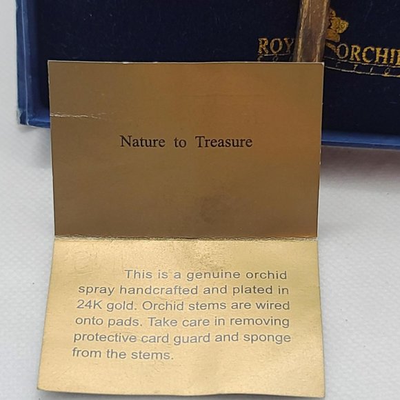 Vintage 24k Dipped Orchid - Picture 4 of 6